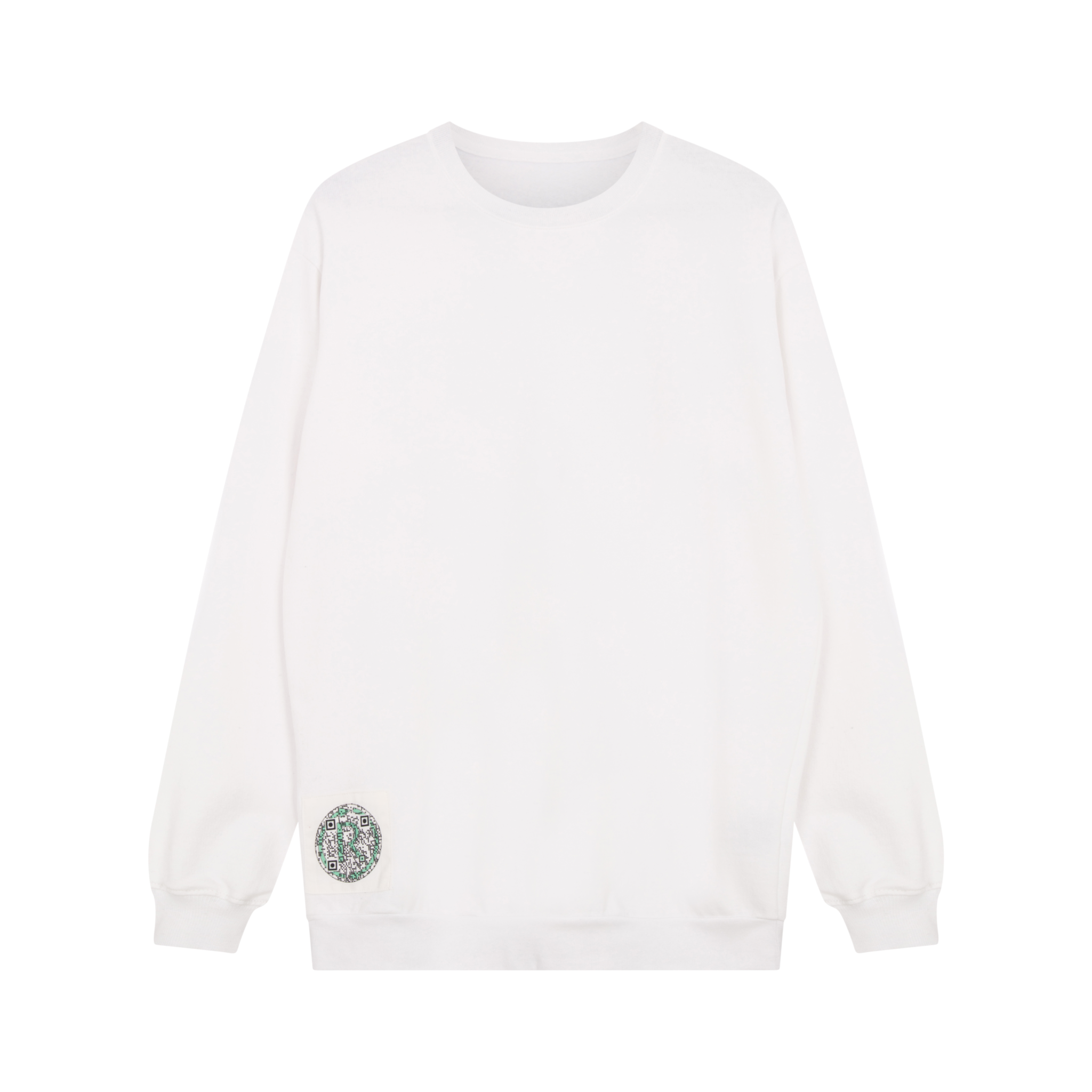 100% Recycled Cotton Lightweight Sweatshirt Arctic White